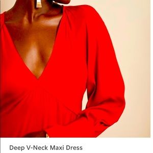 NWT Banana Republic maxi dress in red, size 10